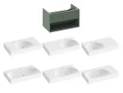 Ravak SD Lite 80 fürdőszobai szekrény mosdó alá Grey Green