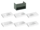Ravak SD Lite 80 fürdőszobai szekrény mosdó alá Grey Green