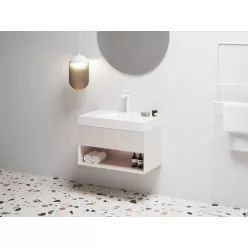   Ravak SD Lite 80 fürdőszobai szekrény mosdó alá Alabaster Pink