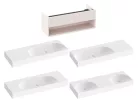 Ravak SD Lite 120 fürdőszobai szekrény mosdó alá Alabaster Pink
