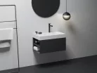 Ravak SD Lite 80 B fürdőszobai szekrény mosdó alá matt fekete