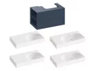 Ravak SD Lite 80 B fürdőszobai szekrény mosdó alá Deepsea Blue