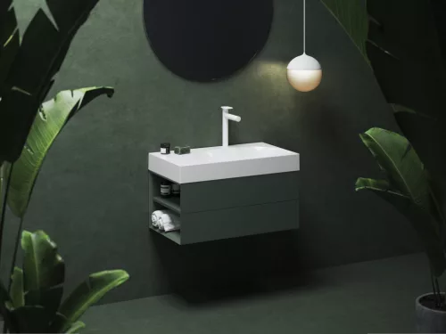 Ravak SD Lite 80 B fürdőszobai szekrény mosdó alá Grey Green