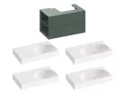 Ravak SD Lite 80 B fürdőszobai szekrény mosdó alá Grey Green