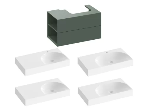 Ravak SD Lite 80 B fürdőszobai szekrény mosdó alá Grey Green