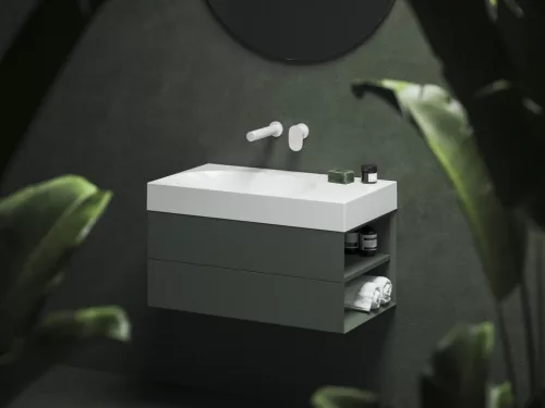 Ravak SD Lite 80 J fürdőszobai szekrény mosdó alá Grey Green
