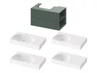 Ravak SD Lite 80 J fürdőszobai szekrény mosdó alá Grey Green
