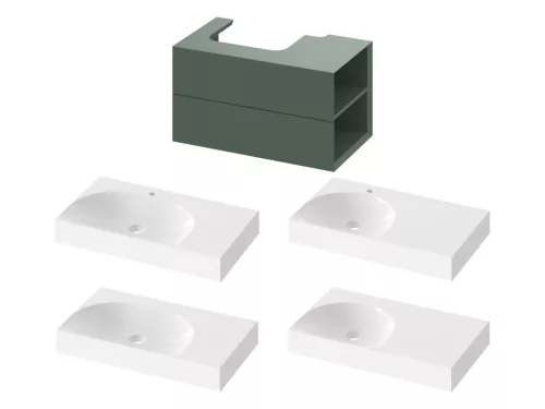 Ravak SD Lite 80 J fürdőszobai szekrény mosdó alá Grey Green