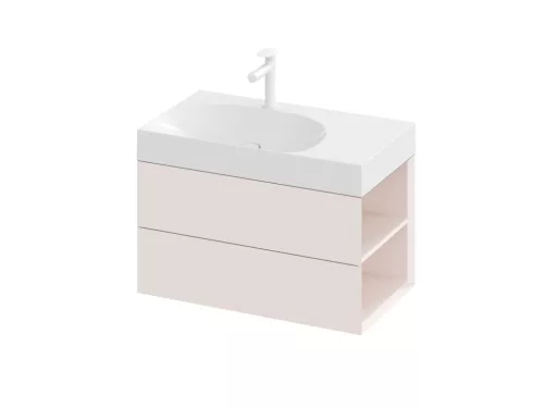 Ravak SD Lite 80 J fürdőszobai szekrény mosdó alá Alabaster Pink