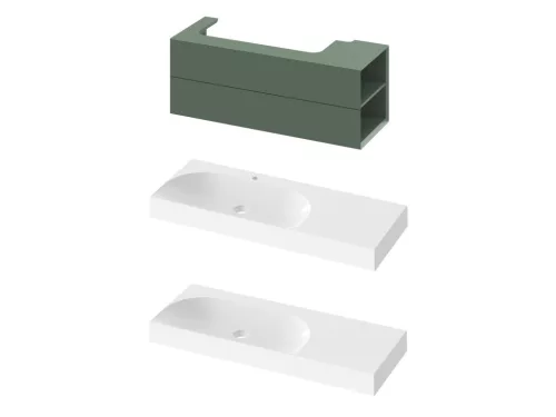 Ravak SD Lite 120 J fürdőszobai szekrény mosdó alá Grey Green
