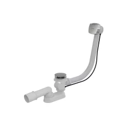   Ravak Kád le/túlfolyószett 570 bovdenes, szögletes és krómozott fedél