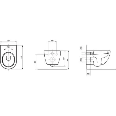 Ravak Uni Chrome Rim fali WC X01516