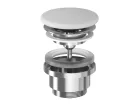 Ravak Flat mosdólefolyó kerámia fedéllel, Smoke Grey