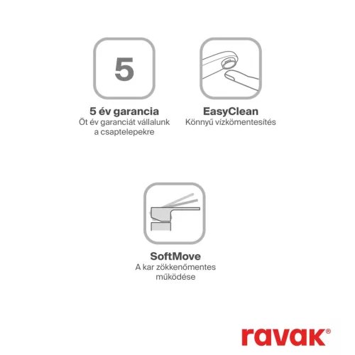 Ravak Classic álló mosdócsaptelep leeresztő nélkül CL 012.00CR, króm