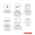 Ravak 10° Free Termosztátos zuhanyoszlop TD F 091.20BLM, matt fekete