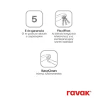 Ravak Puri kádcsaptelep váltóval 150 mm PU 022.01CR, króm