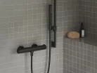 Ravak Puri termoszátos fali zuhanycsaptelep 150 mm PU 033.20BLM, matt fekete