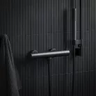 Ravak Puri termoszátos fali zuhanycsaptelep 150 mm PU 033.20BLM, matt fekete