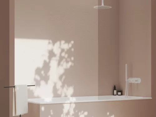 Ravak Espirit falba süllyesztett csaptelep szettel, háromutas, belső egység nélkül ES 068.10WV.O3.RB07D.+S, White Velvet
