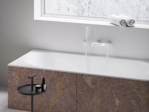 Ravak Eleganta fali kádcsaptelep zuhanyszett nélkül EL 022.10WV, White Velvet