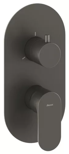 Ravak Eleganta falba süllyesztett csaptelep, háromutas, belső egység nélkül EL 068.20GB.O3.RB07F, grafit