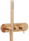 Ravak Espirit falba süllyesztett csaptelep szettel, háromutas, belső egység nélkül ES 068.60RGB.O3.RB07D.+S, rose gold