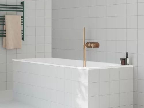 Ravak Espirit falba süllyesztett csaptelep szettel, kétutas, belső egység nélkül ES 065.60RGB.O2.RB07D.+S, rose gold