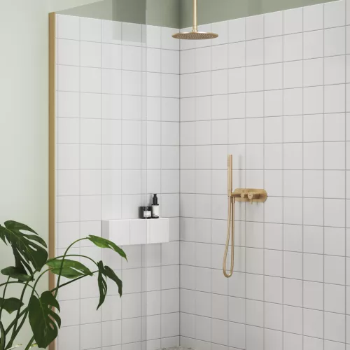Ravak Espirit falba süllyesztett csaptelep szettel, kétutas, belső egység nélkül ES 065.60RGB.O2.RB07D.+S, rose gold
