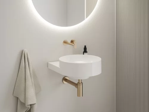 Ravak Eleganta falba süllyesztett mosdócsaptelep belső egység nélkül EL 019.60RGB.O1.RB07B, rose gold