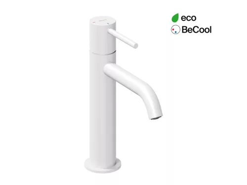 Ravak Espirit álló mosdócsaptelep BeCool 190 mm leeresztő nélkül ES 012.11WV, White Velvet