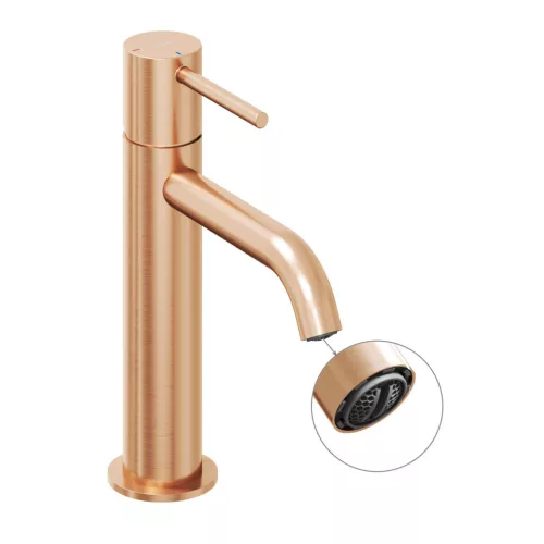 Ravak Espirit álló mosdócsaptelep BeCool 190 mm leeresztő nélkül ES 012.61RGB, rose gold