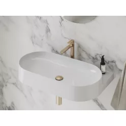   Ravak Eleganta álló mosdócsaptelep BeCool 220 mm leeresztő nélkül EL 014.61RGB, rose gold
