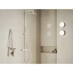   Ravak Espirit termosztátos zuhanyoszlop szettel ES 091.10WV, White Velvet
