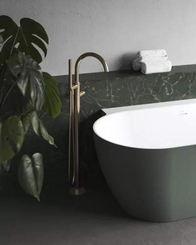 Ravak Espirit padlón álló kádcsaptelep szettel ES 080.60RGB.RB07G, rose gold