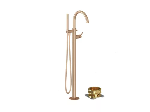 Ravak Espirit padlón álló kádcsaptelep szettel ES 080.60RGB.RB07G, rose gold