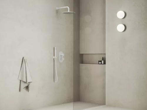 Ravak Esőztető kör fejzuhany, 250 mm 985.10WHM, matt fehér