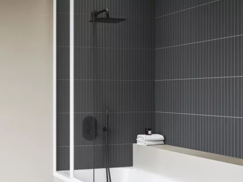 Ravak Esőztető szögletes fejzuhany, 250x250 mm 986.20BLM, matt fekete