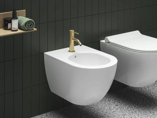 Ravak Espirit álló bidécsaptelep 150 mm leersztő nélkül ES 056.60GLB, gold