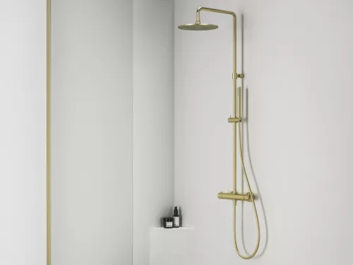 Ravak Espirit termosztátos zuhanyoszlop szettel ES 091.60GLB, gold