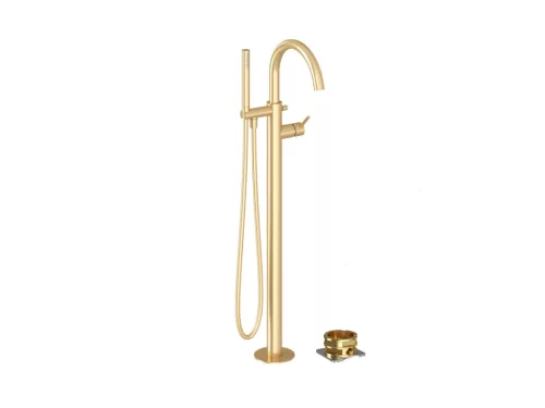 Ravak Espirit padlón álló kádcsaptelep szettel ES 080.60GLB.RB07G, gold