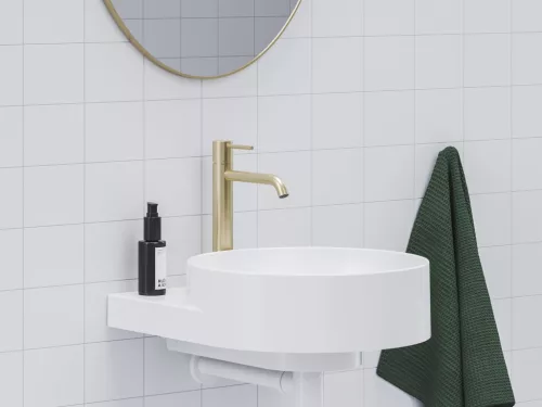 Ravak Espirit álló mosdócsaptelep 250 mm leeresztő nélkül ES 014.60GLB, gold