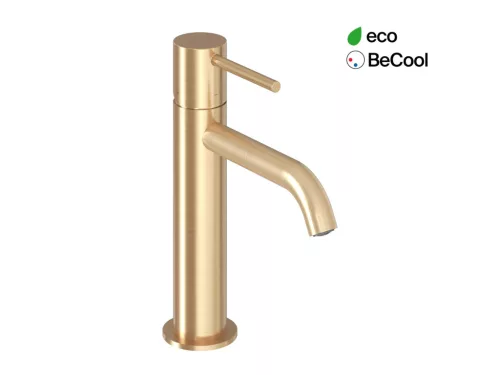 Ravak Espirit álló mosdócsaptelep BeCool 190 mm leeresztő nélkül ES 012.61GLB, gold