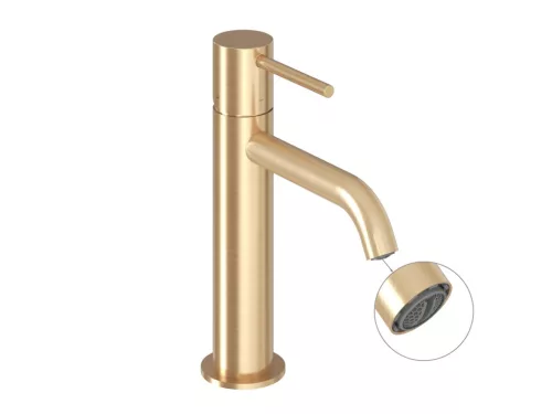 Ravak Espirit álló mosdócsaptelep BeCool 190 mm leeresztő nélkül ES 012.61GLB, gold