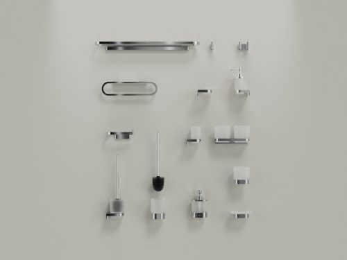 Ravak Chrome CR II 220.00CR pohártartó üvegpoharakkal, króm