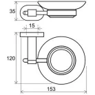 Ravak Chrome szappantartó tál CR 200.00 matt üveg X07P187