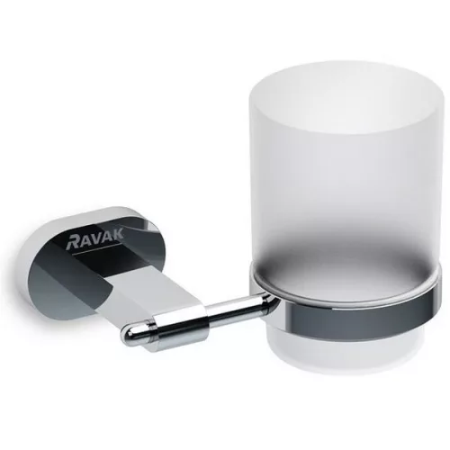 Ravak Chrome pohár CR 210.00 matt üveg króm X07P188 rajza