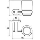 Ravak Chrome pohár CR 210.00 matt üveg króm X07P188