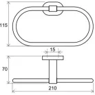 Ravak Chrome törölközőtartó gyűrű CR 300.00 X07P190