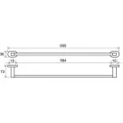 Ravak Chrome törölközőtartó 65 cm CR 310.00 X07P192