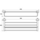 Ravak Chrome törölközőtartó polc 65 cm CR 330.00 X07P194